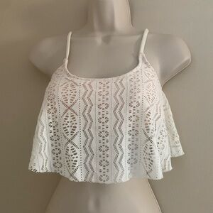 bikini top ecru lace xs 77